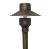 Top Hat Path & Area Light for Low Voltage Landscape Lighting [Brass]
